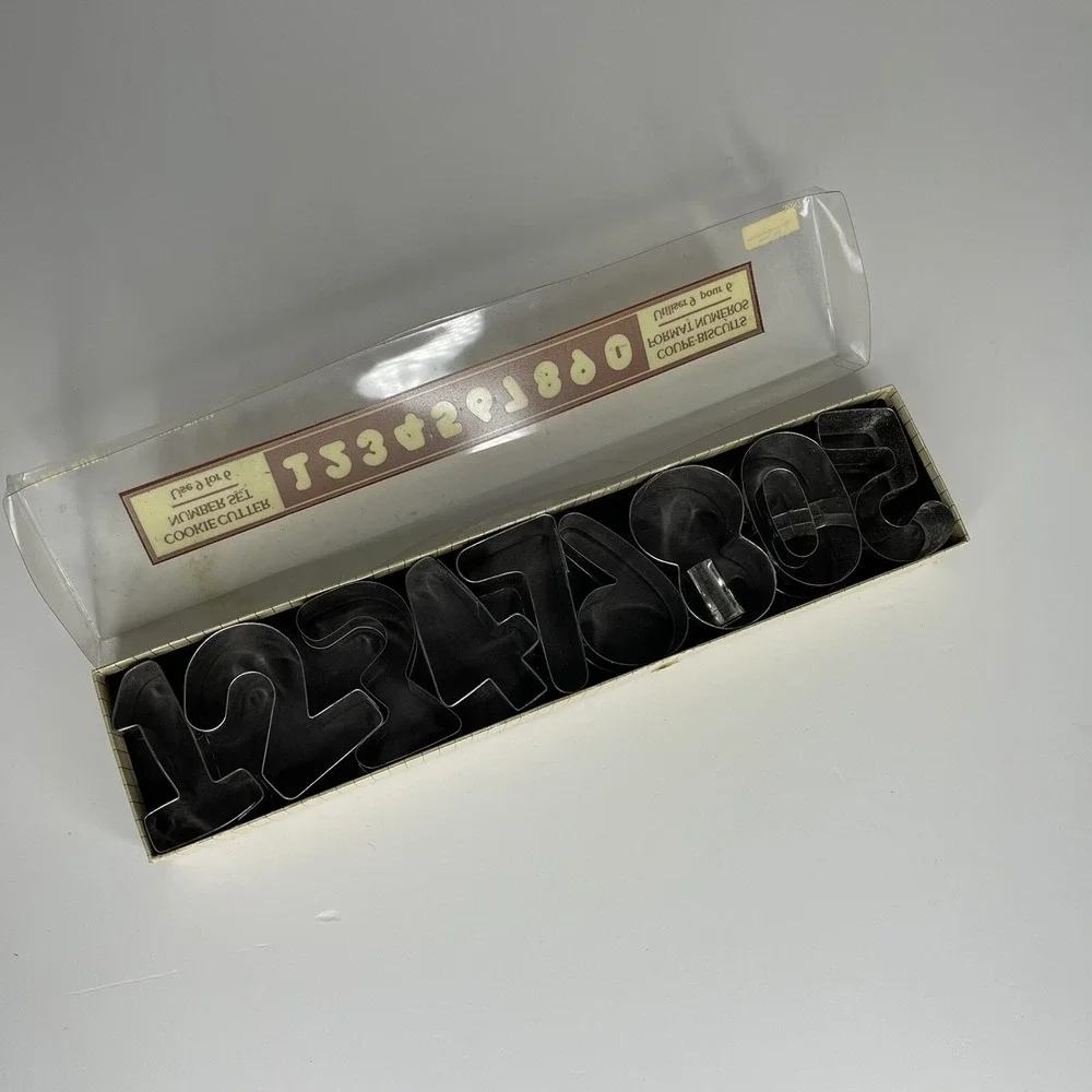 Fox Run Craftsmen Number Cookie Cutter Set‎ Vintage Baking